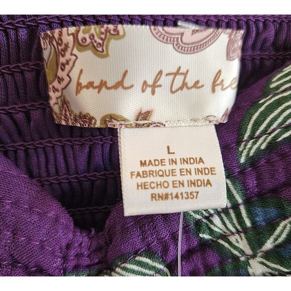 NWT Band of the Free Aimee Purple Floral Puff Sleeve Mini Dress - Picture 3 of 10